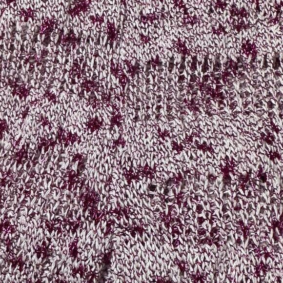 Brownie Pink Metallic Knit Side Slit Skirt - Picture 5 of 7